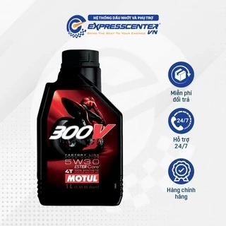 Dầu Nhớt Xe Moto Motul 300V 5w30 Tem 1 lớp 1L