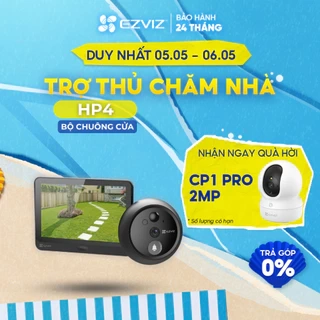 Bộ chuông cửa không dây EZVIZ HP4 Độ phân giải 1080p, Xem trực tiếp và Gọi video hai chiều, Màn hình màu 4.3 inch