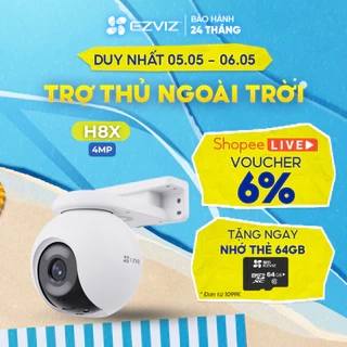 Camera Wi-fi EZVIZ H8x 2K+, Quay Quét 360, Ghi Hình Màu Thông Minh, Công Nghệ AI