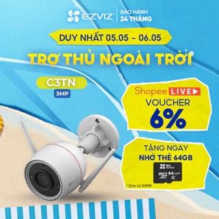 Camera WI-FI Ngoài trời EZVIZ C3TN 3MP Đàm thoại 2 chiều, Có màu đêm, IP67 chống chịu thời tiết, Công nghệ AI