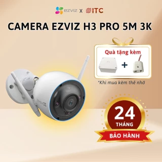 Camera IP WIFI EZVIZ H3 3K 5.0MP Siêu Nét, Phân Biệt Người/Xe , Đàm Thoại 2 Chiều