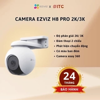 Camera WIFI ngoài trời siêu nét EZVIZ H8 2K 3K XOAY 360 ĐÀM THOẠI 2 CHIỀU, MÀU ĐÊM