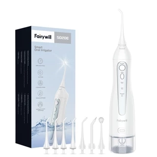 Máy tăm nước FAIRYWILL cầm tay 5020E có 8 đầu vòi thay thế với bể nước 300mL tiện dụng