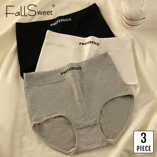 Fallsweet combo 3 Quần Lót cotton Mềm Mại Kháng Khuẩn Lưng Cao size m-xxl