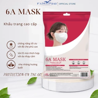 Khẩu trang 4 lớp Famapro 6A Mask chống nắng tối ưu, nhẹ nhàng hương Bưởi