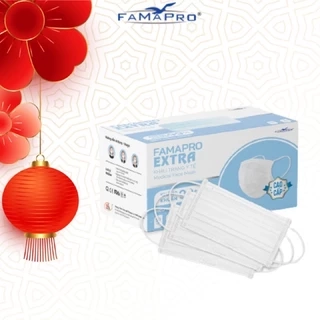 Khẩu trang y tế kháng khuẩn 4 lớp Famapro Extra (50 cái/ hộp)