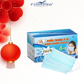 Khẩu trang y tế 4 lớp kháng khuẩn Famapro ( 50 cái/ hộp)