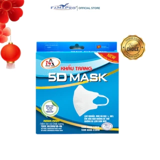 Khẩu trang y tế kháng khuẩn 3 lớp Famapro 5D Mask (10 cái/hộp )