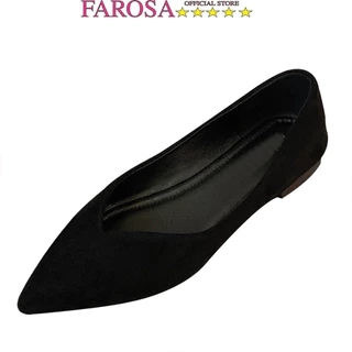 Giày bệt búp bê nữ mũi nhọn FAROSA - B5 chất da nhung lên chân cực êm