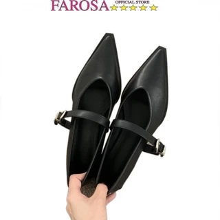 Giày búp bê marry janes nữ mũi nhọn FAROSA -TK74 giày đế bằng nữ chất da mềm mẫu mới cực hót trend