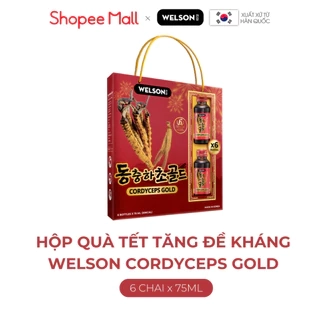 Hộp Quà Hỗ Trợ Sức Khoẻ Tăng Đề Kháng Welson Cordyceps Gold 6 chai x 75ml