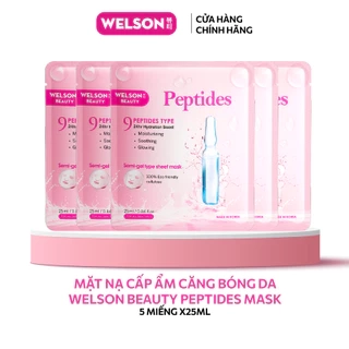 Mặt Nạ Peptides Cấp Ẩm Phục Hồi Welson Beauty 5 miếng x 25ml