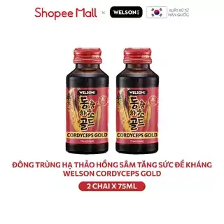 Nước uống Đông Trùng Hạ Thảo Welson Cordyceps Gold 2 chai x 75ml