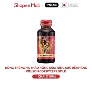 Đông Trùng Hạ Thảo Hồng Sâm Tăng Đề Kháng Welson Cordyceps Gold 1 chai x 75ml
