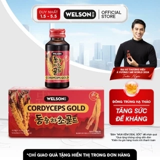 Nước Uống Đông Trùng Hạ Thảo Welson Cordyceps Gold Hộp 10 Chai x 75ml