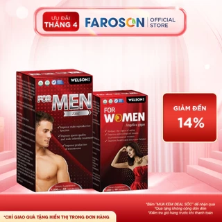 TPBVSK Combo Tăng cường sinh lý Welson For Men 1 hộp 60 viên​ và Nội Tiết Tố Welson For Women 1Hộp 60 Viên​