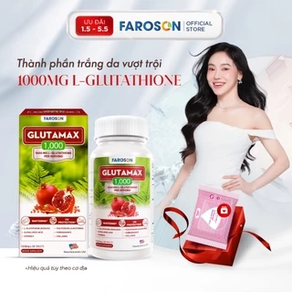 TPBVSK Viên Uống Trắng Da Chứa Glutathione Faroson Glutamax 1000 Hỗ Trợ Sáng Da Mờ Thâm Nám Chống Nắng Hộp 30 Viên