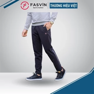 Quần Gió Thể Thao Nam FASVIN vải đẹp ống suông có khóa túi tiện dụng đi chơi hay mặc nhà DC20423.HN