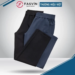 Quần Nỉ Xốp Nam Big Size Ống Suông Fasvin DT24203.HN Từ 80 Đến 120kg Vải Nỉ Mềm Mại Có Độ Dày Vừa Phải
