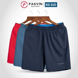 Quần đùi nam BIGSIZE FASVIN D20206.HN chất vải gió co giãn mềm mát túi có khóa cho người từ 80-120kg