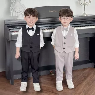 Set Bộ Gile Bé Trai Fbaby Kèm Áo Sơ Mi, Nơ Chất Liệu Cao Cấp Công Tử Mặc Sự Kiện Dự Tiệc Đi Chơi Phong Cách Hàn Quốc