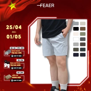 Quần Short Kaki Basic Sleek Vải Kaki Cá Sấu Lưng Chun, Co Giãn Thoải Mái, Trẻ Trung - FEAER