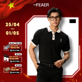 Áo polo nam Ace Of Hearts vải Cotton Pique cao cấp, họa tiết thêu cổ trẻ trung, sọc tay mới lạ -FEAER