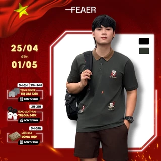 Áo polo nam Gambling cổ bẻ, tay ngắn, chất vải CVC cao cấp, co giãn nhẹ, họa tiết thêu độc đáo, mới lạ phiên bản - FEAER