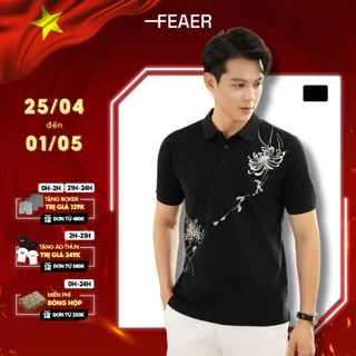 Áo polo nam Noble tay ngắn, cổ bẻ, vải Cotton cao cấp thấm hút tốt, co giãn, họa tiết thêu vai - FEAER