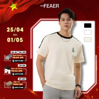 Áo thun nam cổ tròn Batsman, tay ngắn, vải cotton thoáng mát, thấm hút tốt, logo thêu, phối sọc tay