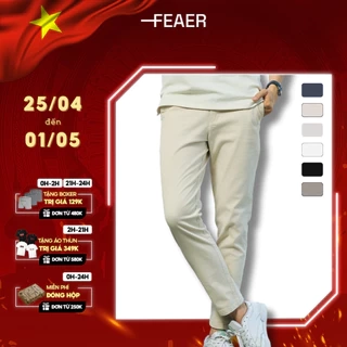 Quần kaki dài Basic Slimfit V2 kết hợp Sizetab co giãn, trẻ trung, thanh lịch - FEAER