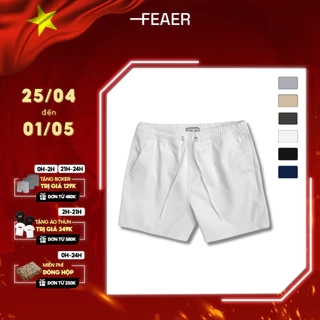 Quần Short Nam vải KAKI CANVAS lưng chun, dây rút dễ dàng điều chỉnh, cao cấp, nam tính, trẻ trung, năng động - FEAER