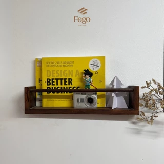 Kệ gỗ treo tường FEGO, thanh treo quần áo đa năng nội thất trong nhà, ngoài trời