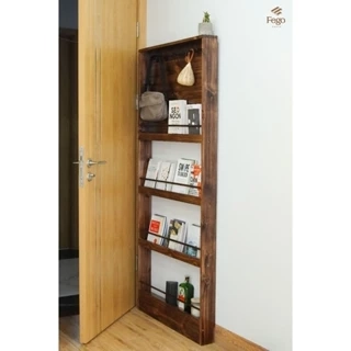 Kệ sách sau cửa FEGO size 60cm rộng rãi, chống ẩm mốc, không vướng lối ra vào, phù hợp cho gia đình