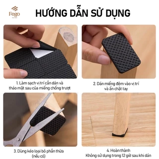 Miếng Dán Chân Bàn Ghế Chống Trượt Lót Chân Bàn Ghế Chống Ồn Chống Xước Nền Nhà