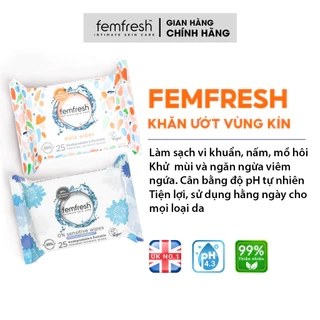 Khăn giấy ướt vệ sinh vùng kín phụ nữ cao cấp Femfresh Anh Quốc