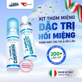 Xịt Thơm Miệng Pasta del Capitano Pasta del Capitano – Chống môi miệng, Giúp Hơi Thở Thơm Mát, Hơn 200 Lần Xịt