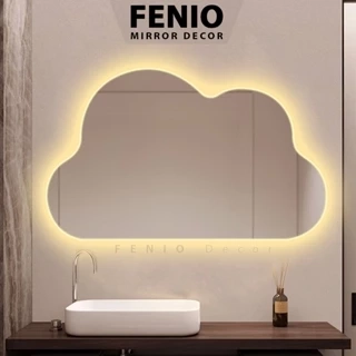 Gương decor hình đám mây FENIO gương có led cảm ứng treo tường