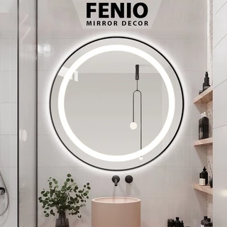 Gương đèn led cảm ứng FENIO DECOR hình hạt đậu lượn sóng nghệ thuật