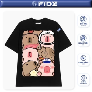 Áo thun FIDE CAPYBARA unisex form rộng cổ tròn CAPYBARA - AT62 Cotton