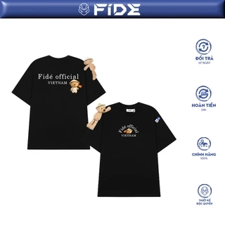 Áo thun FIDE Việt Nam JoyBear phông unisex form rộng local brand nam nữ cổ tròn oversize - AT169(Tặng gấu)