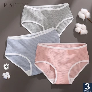 Finetoo Bộ 3 Quần Lót Cotton Lưng Thấp Thoải Mái Quyến Rũ Cho Nữ M-XL