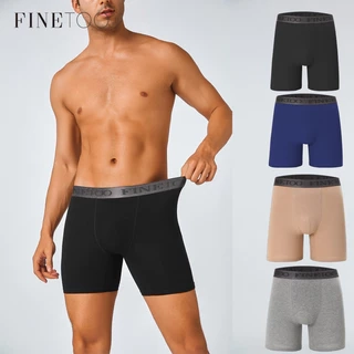 Finetoo Quần Đùi Cotton Nguyên Chất Cho Nam Quần Lót Thoáng Khí Trung Bình Boxer Quần Lót Hấp Thụ Và Kháng Khuẩn S-XXL