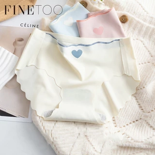 Quần lót tam giác FINETOO bằng lụa lạnh hình tam giác nâng hông không để lại dấu vết kháng khuẩn mát mẻ mùa hè