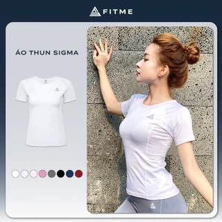 Áo tập gym yoga nữ Fitme Sigma phối lưới thông thoáng, vải cao cấp co giãn 4 chiều thấm hút mồ hôi tốt ATSM
