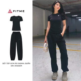 Bộ đồ tập gym Fitme Sportswear Sigma, quần dài Jogger chất liệu microfiber thoáng mát