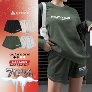 Quần short nỉ nữ Fitme dày dặn năng động - QNAC