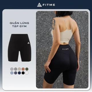 Quần tập gym yoga lửng Fitme legging nữ vải thun biker 2 lớp cạp cao tôn dáng bigsize QLTG