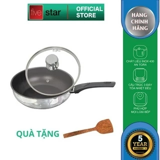 Chảo Chống Dính Bếp Từ Sâu Lòng Fivestar 3 Đáy Cao Cấp , tặng 1 sạn dừa
