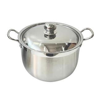 Nồi inox 3 đáy sandwich inox 430 FiveStar Standard bếp từ nắp inox ( 16cm / 18cm / 20cm / 24cm ) , dùng được mọi bếp